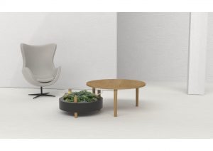 Stolik dekoracyjny z roślinami